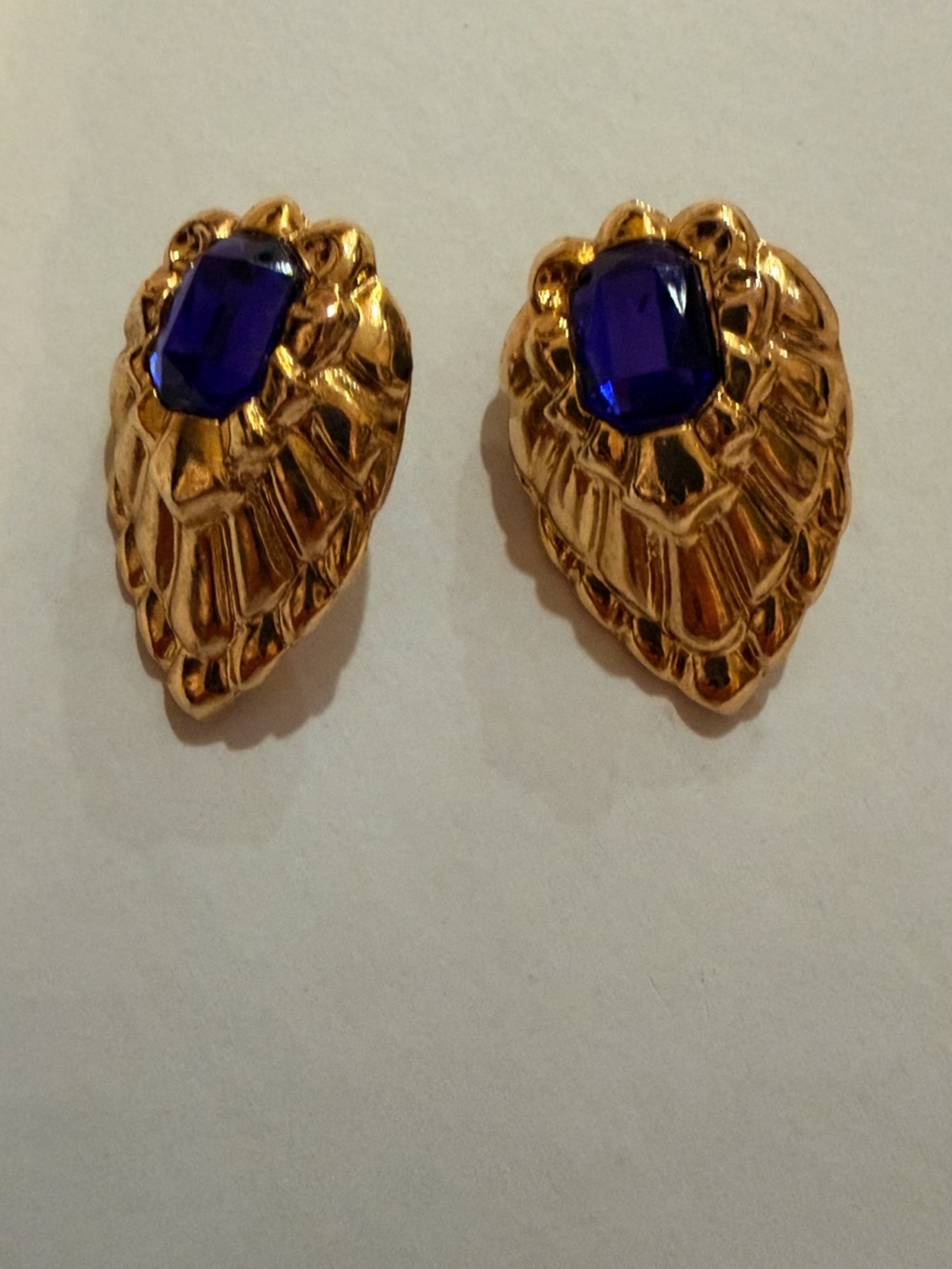 Vintage M. Lent pierced statement earrings. - Picture 1 of 7